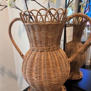 Threshold Brown Rustic Woven Vase Accents